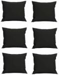 Palmonix Set 6 Perne decorative patrate, 40x40 cm, pentru canapele, pline cu Puf Mania Relax, culoare negru (per-dec-negrux6)