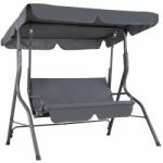 Debau Hintaágy, masszív hintaszék antracit 140x112x150 cm