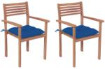 vidaXL 2 db tömör tíkfa kerti szék párnákkal (3062280/81/82/83/84/85/86/87/88)