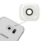 Samsung G920 Galaxy S6 kamera körüli gyűrű és kamera lencse fehér, gyári