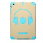 Nillkin Music Style puha gumis hátlaptok kemény érdes műanyag bevonattal Apple iPad mini, iPad mini 2, 3-hoz barna-kék*