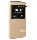 USAMS Muge oldalra nyíló hívás mutatós bőrbevonatos fliptok Samsung N920 Galaxy Note 5-höz arany*