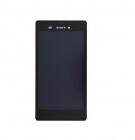 Sony D5102, D5103, D5106 Xperia T3 előlap, lcd kijelző és érintőpanel fekete**
