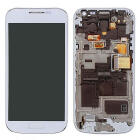 Samsung i9190, i9192, i9195 Galaxy S4 mini előlap, lcd kijelző és érintőpanel fehér, gyári