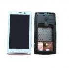 Sony Ericsson X10 előlap, lcd kijelző, érintőpanel és középső keret fehér**