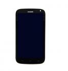 Huawei G610 előlap, lcd kijelző és érintőpanel fekete*