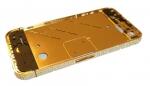 Apple iPhone 4 középső keret arany, fehér strasszokkal