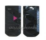 Nokia 7070 előlap, akkufedél és billentyűzet keret fekete-pink*