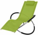 vidaXL Șezlong geometric de exterior, verde, oțel (47776)