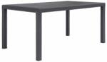 vidaXL Masă de grădină, maro, 150x90x72 cm, plastic, aspect ratan (45606) - izocor