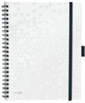 Leitz Caiet de birou LEITZ WOW Be Mobile, PP, A4, 80 coli, cu spira, dictando, alb (L-46440001)