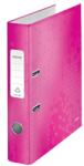 Leitz Biblioraft Leitz 180° WOW, carton laminat, partial reciclat, FSC, A4, 52 mm, roz (L-10060023)