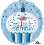 Amscan Anagram Balon folie briosa albastra happy Birthday Prima aniversare 1 an 43cm - articole-petreceri - 14,99 RON