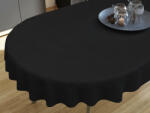 Goldea față de masă decorativă loneta - negru - ovală 140 x 200 cm Fata de masa
