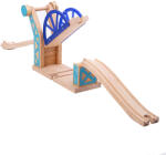 Bigjigs Toys Pod suspendat BigJigs, 19.5 x 20.2 x 12.5 cm, lemn, 3 ani+, Albastru (BJT370) Trenulet