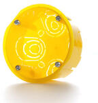  Szerelvénydoboz gipszkartonba süllyeszthető 1-es (68x45 mm) sárga (JG-2661)