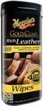 Meguiar's Servetele pentru piele Gold Class Rich Leather Wipes 25 bucati MEGUIAR'S (G10900)