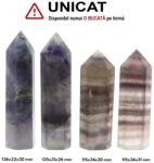  Obelisc Fluorit Violet Inchis 1 Varf - 115-136 x 31-34 x 26-31 mm - ( XXL)