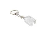 Everestus Breloc dreptunghiular, 30×20×15 mm, Everestus, 20FEB13429, Sticla, Transparent, Argintiu (EVE10-AP869002)