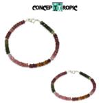  Bratara din Turmalina Multicolora - Diametru 52 mm - Disc Fatetat - Accesorii Argint 925 - 1 Buc - concepttropic - 99,00 RON