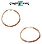 Bratara din Piatra Lunii Piersica - Disc Fatetat - Accesorii Argint 925 - GF - 1 Buc