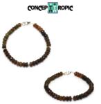  Bratara din Turmalina Petrol cu Turmalina Verde - Disc Fatetat - Accesorii Argint 925 - 1 Buc - concepttropic - 78,00 RON