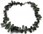  Colier din Serafinit Natural Neregulat - 2-9 x 13-20 mm - Rotund Fatetat 6x6 mm - Accesorii Argint - 1 Buc