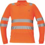 CERVA Tricou polo pentru bărbați reflectorizant cu mânecă lungă LUGO - Oranj | XS (0322000490000)