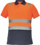 CERVA Tricou polo pentru bărbați reflectorizant CADIZ - Oranj / albastru închis | M (0305005391002)