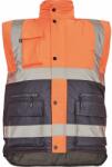 CERVA Vestă reflectorizantă izolată pentru bărbați HELLIN - Oranj / albastru închis | 3XL (0303014791006)