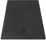 MARMY Basalto 80x120 zuhanytálca Cavalli Black 808103801254 +ajándék szifon (80 8103 80 12 54)