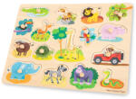 New Classic Toys Puzzle lemn Safari 17 piese NEW (NC10441) - roua