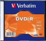 Verbatim DVD-R VERBATIM 4.7GB, 120min, viteza 16x, 1 buc, Single Layer, carcasa, "Matt Silver" "43547 (43547)