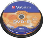 Verbatim DVD-R VERBATIM 4.7GB, 120min, viteza 16x, 10 buc, Single Layer, spindle, "Matt Silver" "43523" 951762 (43523)