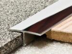 AVProfil AV T profil burkolatváltó inox hatású polírozott 26x900 mm utólag beépíthető eloxált alumínium profil