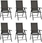 vidaXL Összecsukható textilén kerti szék 6db (312179)
