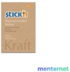 STICK N Stick`N KraftNotes 76x51 mm 100 lap öntapadós natúr újrahasznosított jegyzettömb (21638) - tintasziget