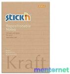 STICK N Stick`N KraftNotes 150x101 mm 100 lap vonalas öntapadó natúr újrahasznosított jegyzettömb (21641) - tintasziget