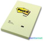 POST-IT 102x152mm kockás öntapadós sárga jegyzettömb 100% PEFC, SGSCH-PEFC-COC-110078 (7100172739) - tintasziget