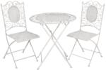 Clayre & Eef Set 2 scaune pliabile si masa fier forjat gri Garden Ø 70 cm x 75 h (5Y0128) - decorer