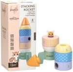 Jou? co Дървена дидактическа играчка Jou? co за низане и сортиране - Ракета (80087)