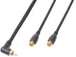 PD CONNEX CX143-0, 3 ELOSZTÓ RCA jelkábel (1 db RCA papa - 2db RCA mama, splitter) - (0, 3 m)