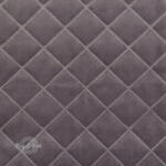  Salvador Caro 18 - sötétszürke, könnyen tisztítható, steppelt, kárómintás bársony bútorszövet