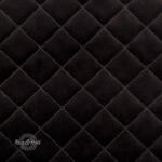  Salvador Caro 19 - fekete, könnyen tisztítható, steppelt, kárómintás bársony bútorszövet