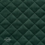  Salvador Caro 7 - sötétzöld, könnyen tisztítható, steppelt, kárómintás bársony bútorszövet