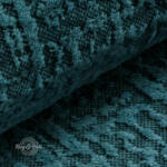  Velvetto 8 - acélkék, fényes nyomott mintás, magas kopásállóságú bársony bútorszövet