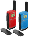  Set 2 statii Motorola TALKABOUT T42 diferite, Rosu/Albastru, WALKIE-TALKIE Statii radio