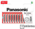 Panasonic Elem (Red Zinc AAA, mikro, 1.5V, cink-mangán tartós elem) 12db / csomag (R03RZ-12HH)