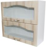 Spectral Mobila Corp superior vitrina 80 cu 2 usi orizontale Zebra MDF sonoma mustata