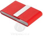  VD Cigarettatárca Fém-bőr Piros 9.5*6.1. 5cm